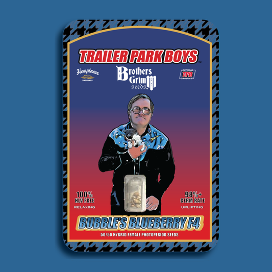 Bubble's Blueberry F4 Fem 9 Seeds (Trailer Park Boys Collab)